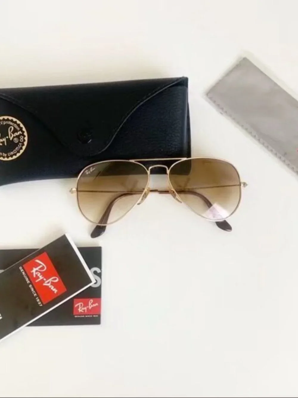 Ray-Ban 3025 Brown Aviator Sunglasses 58mm - Picture 2 of 6